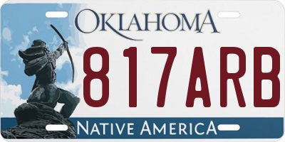 OK license plate 817ARB