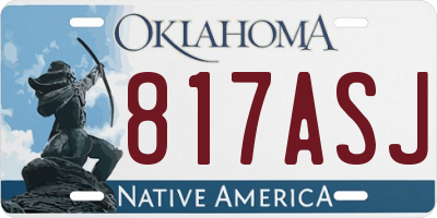 OK license plate 817ASJ