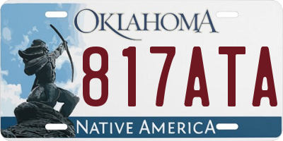 OK license plate 817ATA
