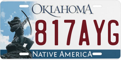 OK license plate 817AYG