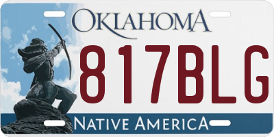OK license plate 817BLG