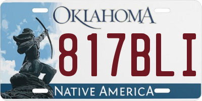 OK license plate 817BLI