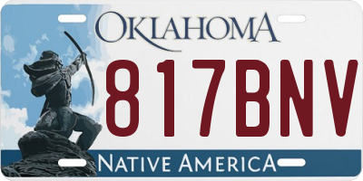 OK license plate 817BNV