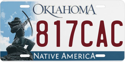 OK license plate 817CAC