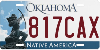 OK license plate 817CAX