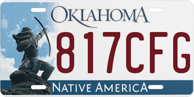 OK license plate 817CFG