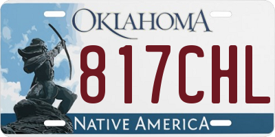 OK license plate 817CHL
