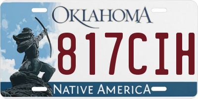 OK license plate 817CIH