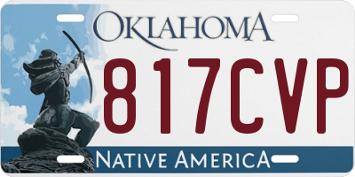 OK license plate 817CVP