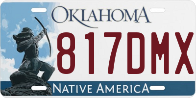 OK license plate 817DMX