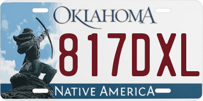 OK license plate 817DXL
