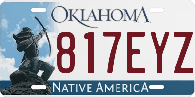 OK license plate 817EYZ