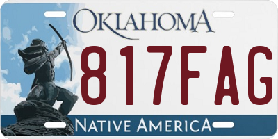 OK license plate 817FAG