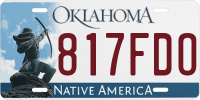 OK license plate 817FDO