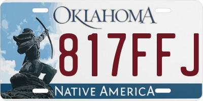 OK license plate 817FFJ