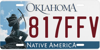 OK license plate 817FFV