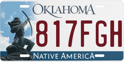 OK license plate 817FGH