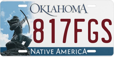 OK license plate 817FGS