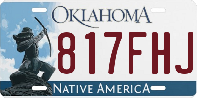 OK license plate 817FHJ