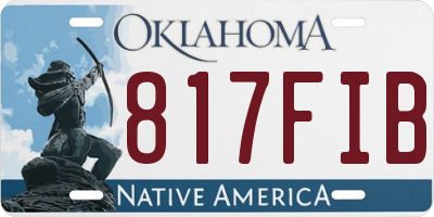 OK license plate 817FIB