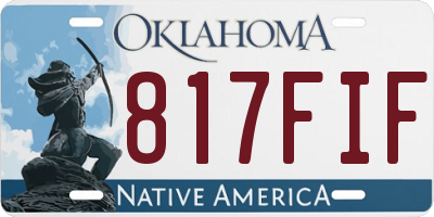 OK license plate 817FIF