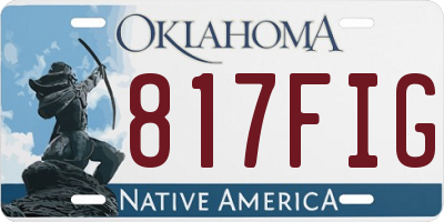 OK license plate 817FIG