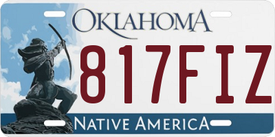 OK license plate 817FIZ