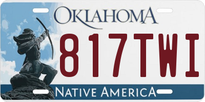 OK license plate 817TWI