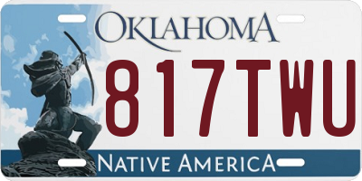 OK license plate 817TWU