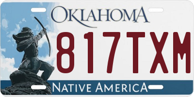 OK license plate 817TXM