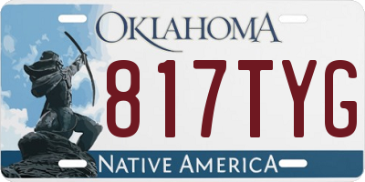 OK license plate 817TYG