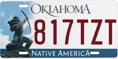 OK license plate 817TZT