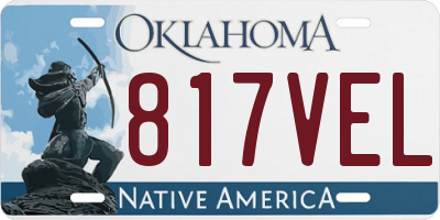OK license plate 817VEL