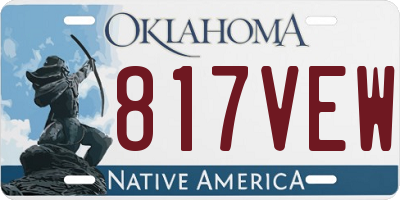OK license plate 817VEW