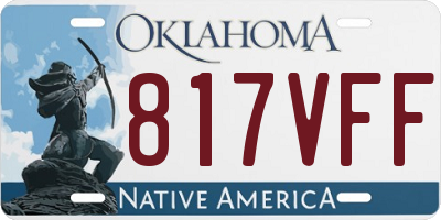 OK license plate 817VFF