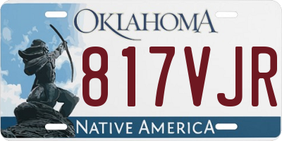 OK license plate 817VJR