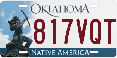 OK license plate 817VQT