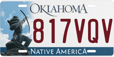 OK license plate 817VQV