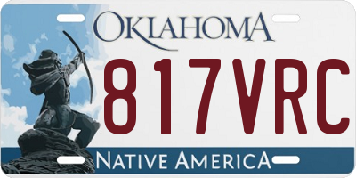 OK license plate 817VRC
