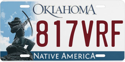 OK license plate 817VRF