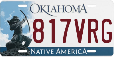OK license plate 817VRG