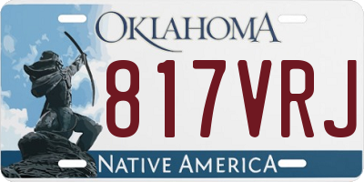 OK license plate 817VRJ