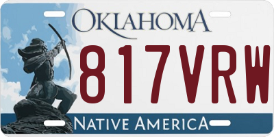 OK license plate 817VRW