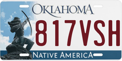 OK license plate 817VSH