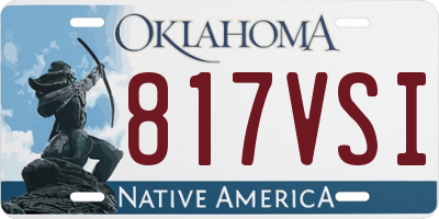 OK license plate 817VSI