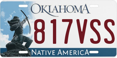 OK license plate 817VSS