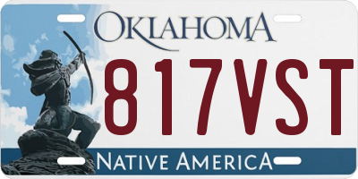 OK license plate 817VST