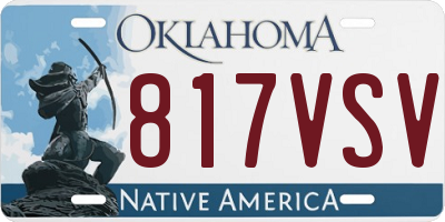 OK license plate 817VSV