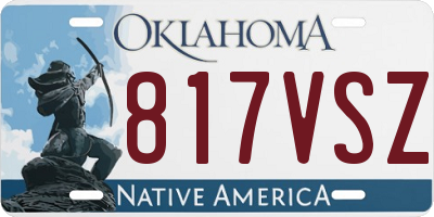 OK license plate 817VSZ