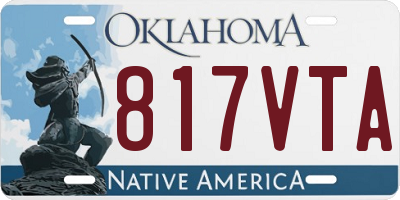 OK license plate 817VTA